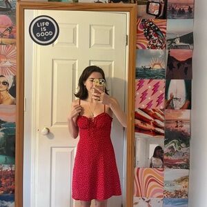 Red Polka Dot Dress Princess Polly